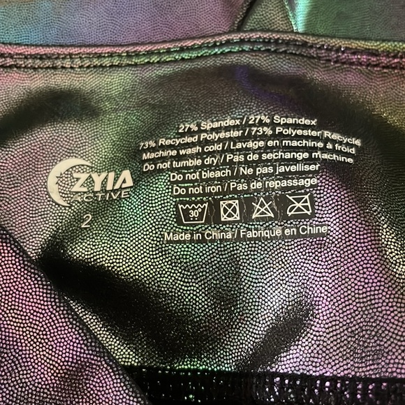 ZYIA Mirage Metallic Leggings | size 2 - Picture 6 of 9